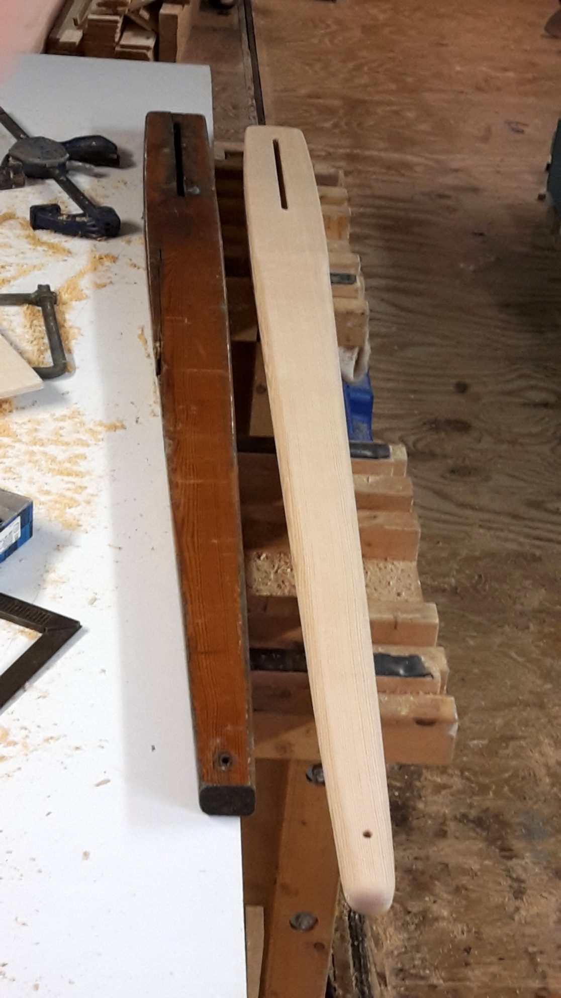 Nieuw helmhout voor een schouw