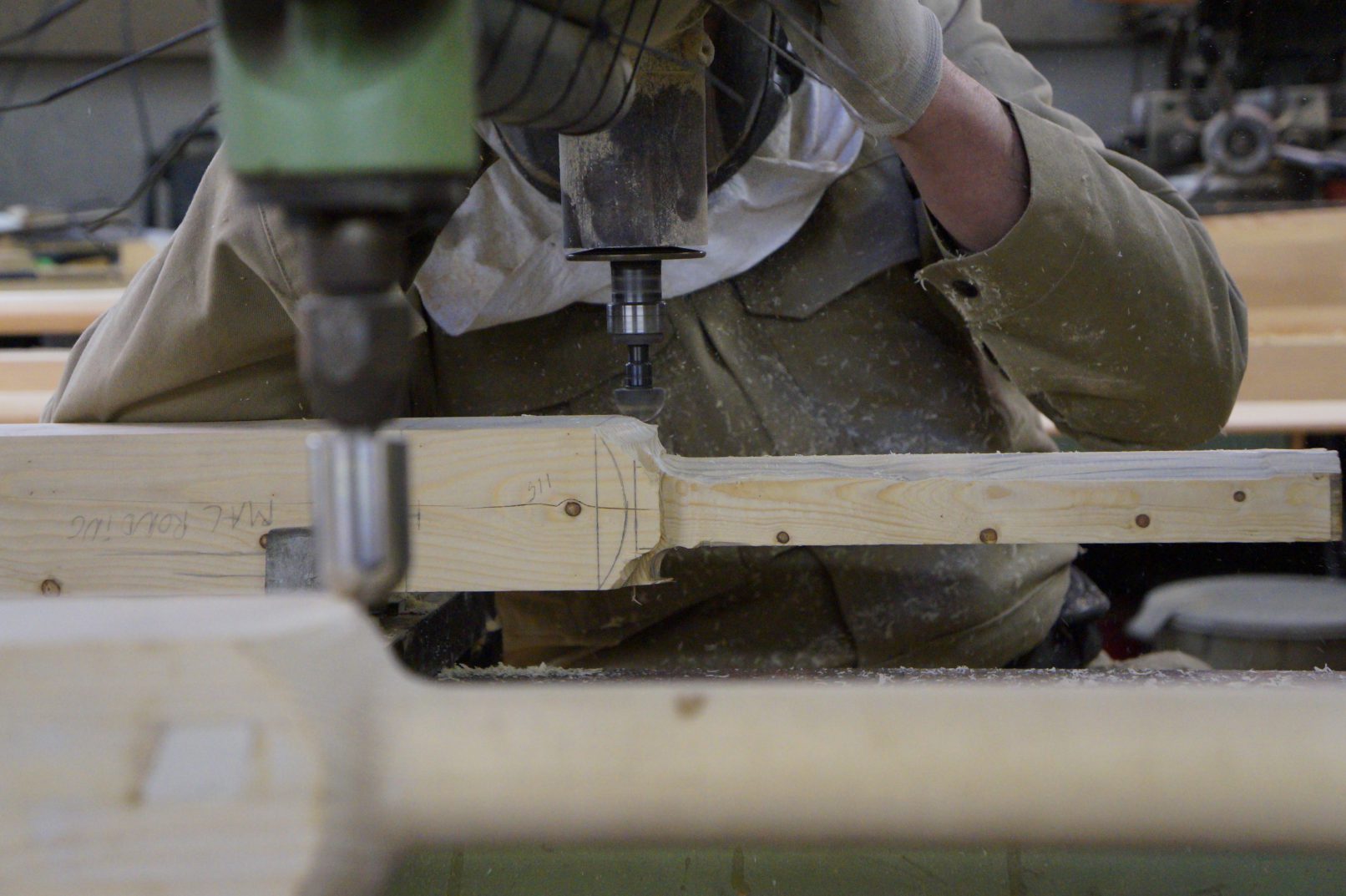 Kopieerfreesmachine in bedrijf