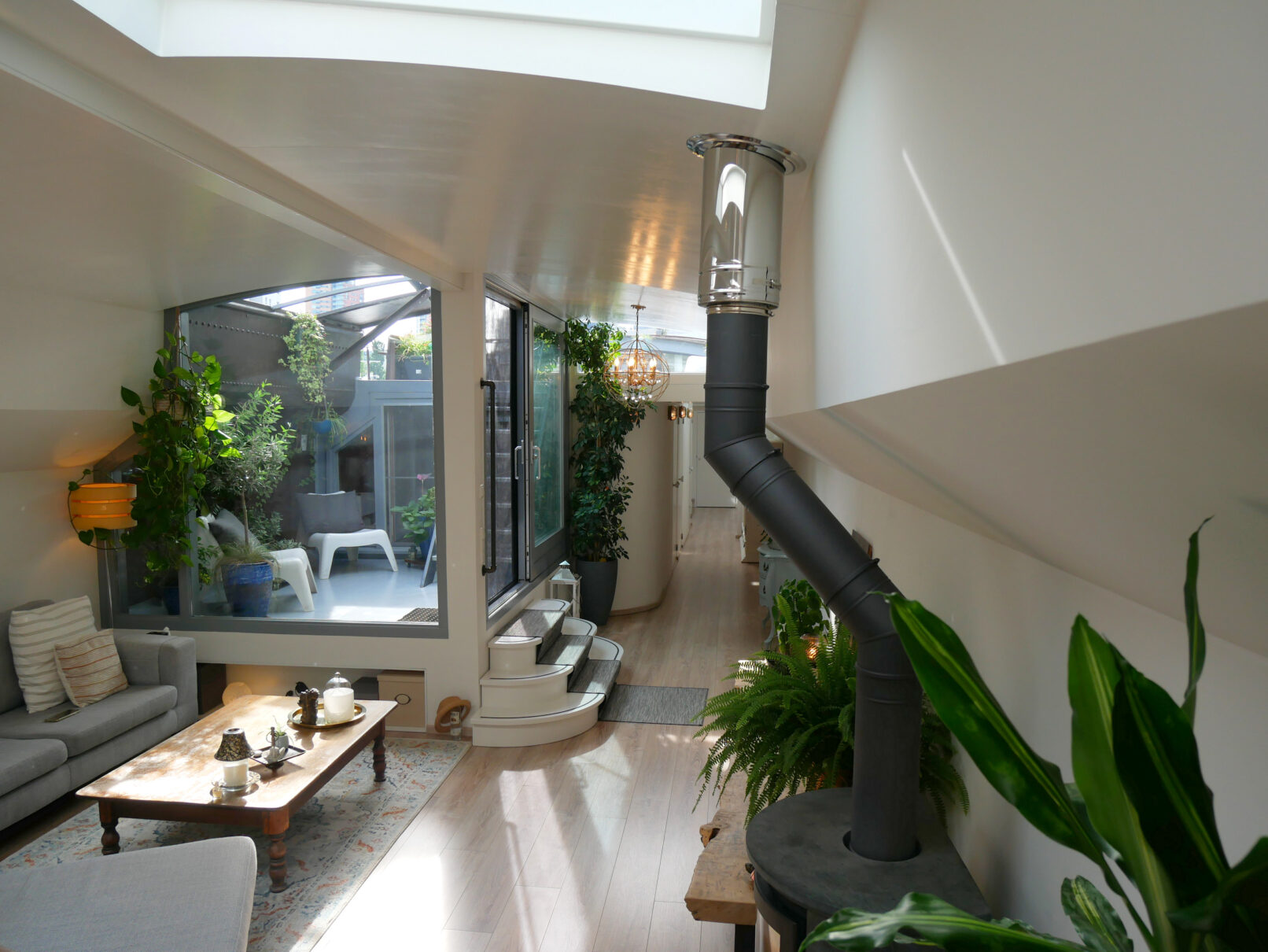 Betimmerde scheepswand