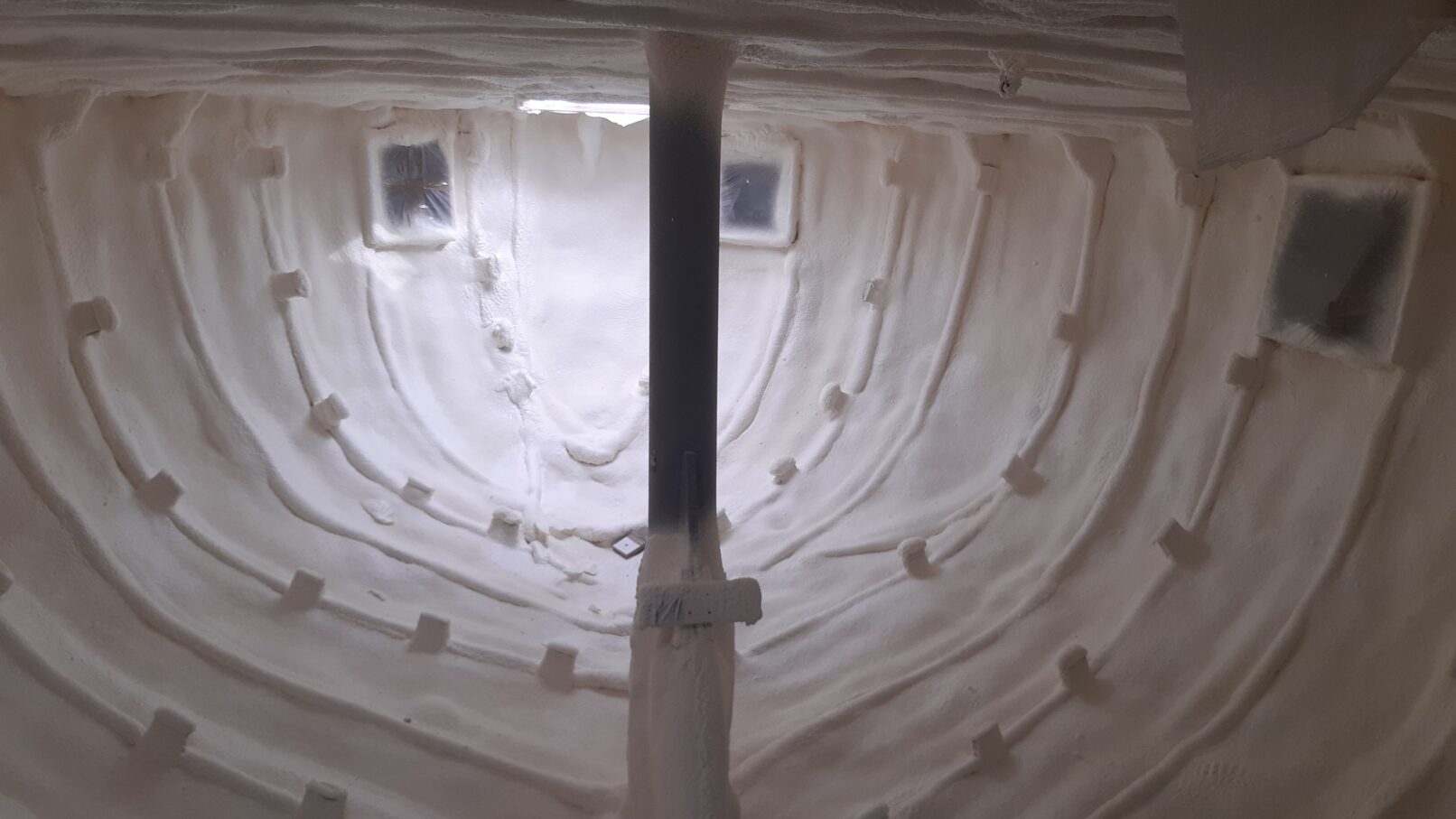 Achterschip geïsoleerd met PUR-schuim